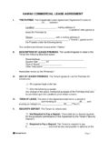 Hawaii Standard Commercial Lease Agreement 1 pdf Hawaii Commercial Lease Agreement Templates