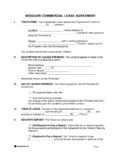 Missouri Standard Commercial Lease Agreement 1 pdf Missouri Commercial Lease Agreement Template