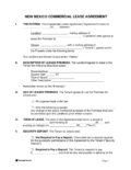 New Mexico Standard Commercial Lease Agreement 1 pdf New Mexico Standard Commercial Lease Agreement Templates