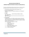 ARKANSAS ADVANCE DIRECTIVE MEDICAL DURABLE POWER OF ATTORNEY FORM pdf Arkansas Advanced Directive / Medical Durable Power of Attorney