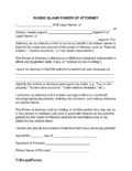 rhode island durable power of attorney pdf Rhode Island Durable Power of Attorney Template