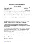 tennessee durable power of attorney pdf Tennessee Durable Power of Attorney Template