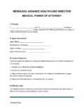 Nebraska MPOA Advance Healthcare Directive pdf Nebraska Advance Health Care Directive Medical Power of Attorney