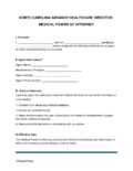 North Carolina Advance Healthcare Directive pdf North Carolina Advance Health Care Directive Form