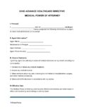 Ohio Advance Healthcare Directive pdf Ohio Advance Health Care Directive Template
