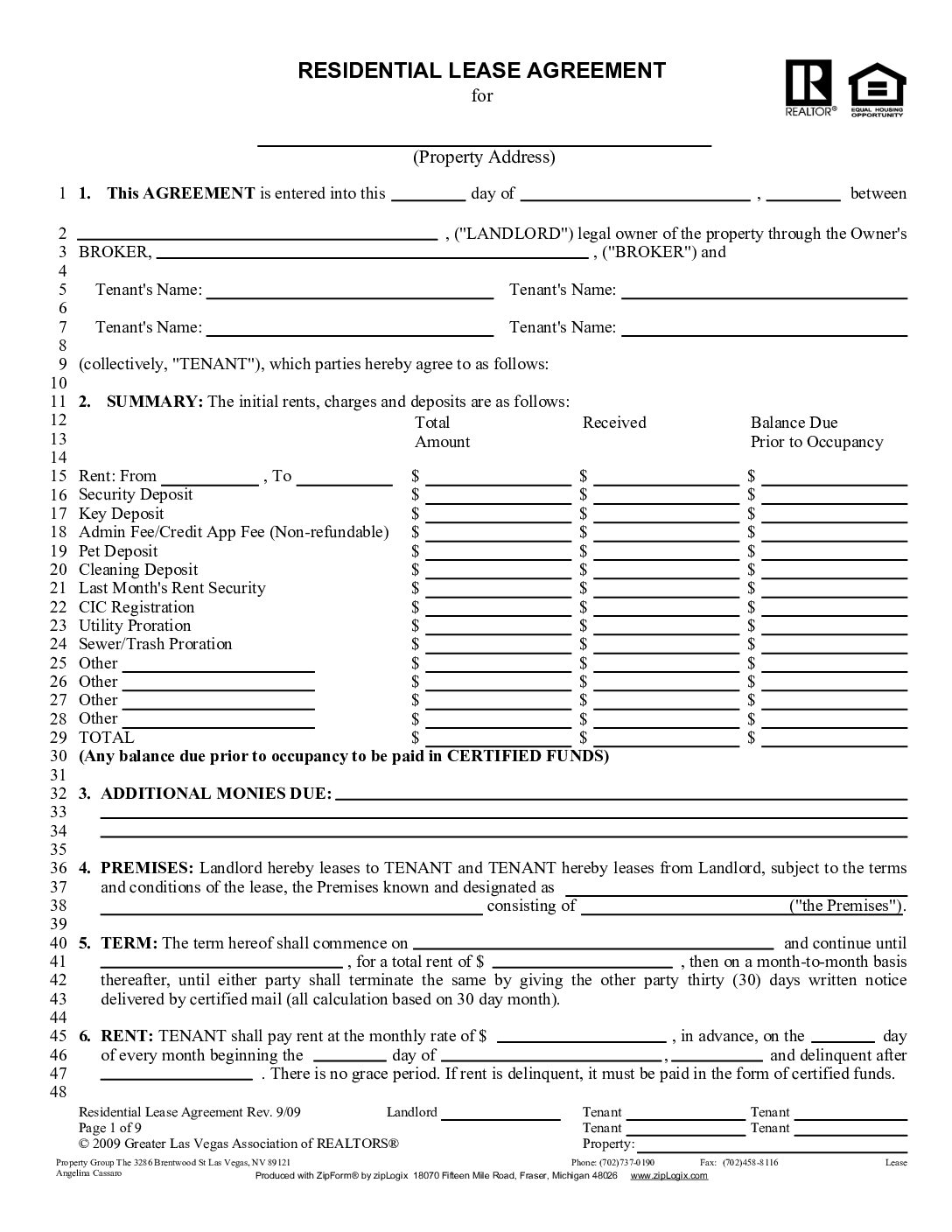 Association-of-realtors-Lease-Agreement-Template