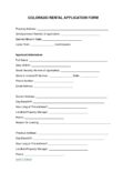 COLORADO RENTAL APPLICATION TEMPLATE pdf Colorado Rental Application