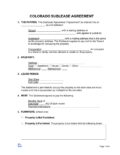 Colorado Sublease Agreement 1 pdf Colorado Sublease Rental Lease Agreement Template