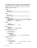 colorado month to month rental agreement 1 pdf Colorado Month-to-Month Rental Lease Agreement Template