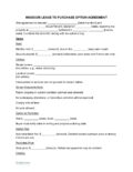 MISSOURI LEASE TO PURCHASE OPTION AGREEMENT TEMPLATE 1 pdf Missouri Lease-to-own Rental Agreement