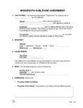 Minnesota Sublease Agreement Template 1 pdf Minnesota Sublease Agreement Template