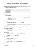 Pennsylvania Standard 1 Year Residential Lease Agreement Template pdf Pennsylvania Residential Lease Agreement Template