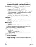 North Carolina Sublease Agreement Template 1 pdf 1 North Carolina Sublease Agreement Template