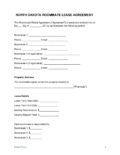North Dakota Roommate Rental Lease Agreement Template 1 pdf 1 North Dakota Roommate Lease Agreement Template