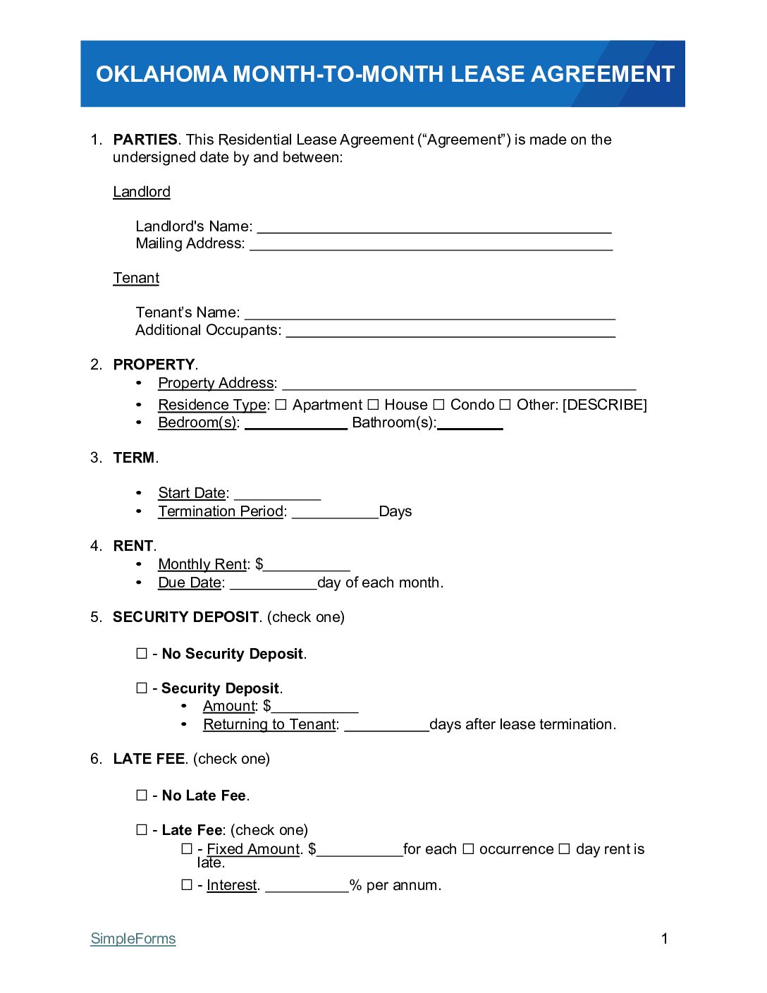 Printable-Oklahoma-Month-to-Month-Rental-Lease-Agreement-Template 