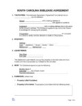 South Carolina Sublease Agreement Template 1 pdf 1 South Carolina Sublease Agreement Template